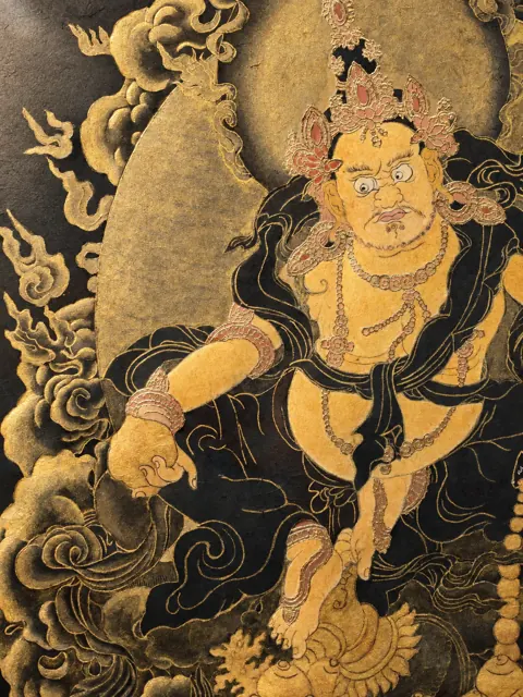 黑金唐卡 · 画面纹理 · 细节展示示意