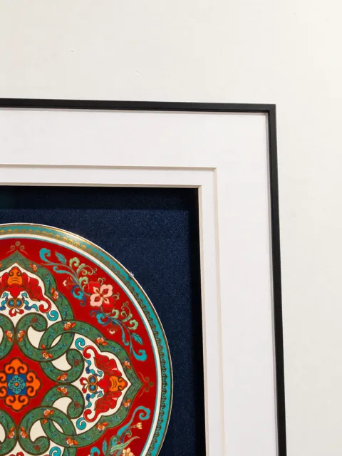 彩纹纪念盘 · 框角与开窗层次 · 细节展示示意