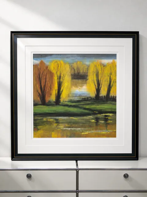 秋色风景作品 · 正面构图 · 完整作品 · 展示示意